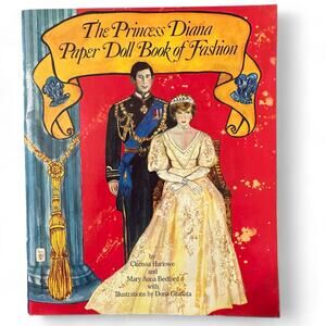 The Princess Diana Paper Doll Book of Fashion (1982) Rare Illustration Book